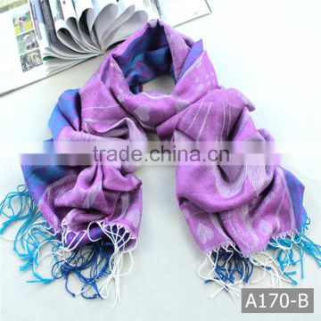 QINGYU A170-B 2016 New style colorful fashion acrylic woven scarf