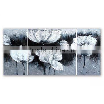 ROYI ART 3 Panels Abstract Flower Oil Painting Wall art for decoration