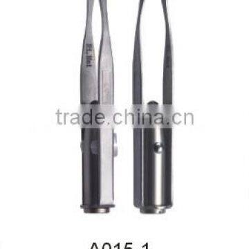 china manufacturer electric eyebrow tweezer with led lamp