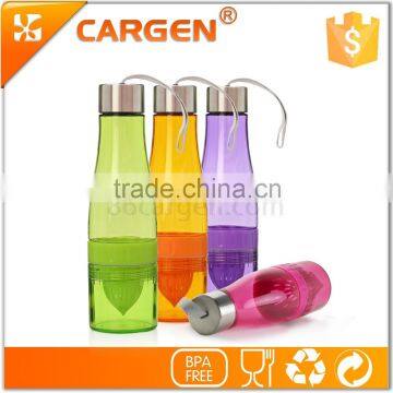 650ml plastic clear sport juice infuser water bottle