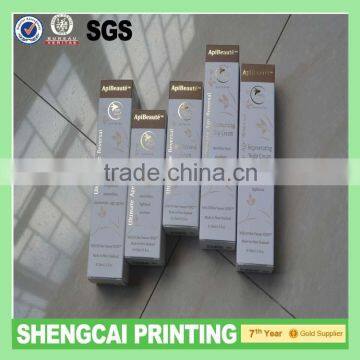 High printing face cream packaging box with foil gold logo