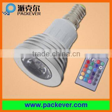 Remote control 110V 220V 3W E14 RGB LED spotlight