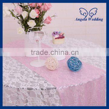 RU009M Many colors available wedding custom made pink sequin table runner