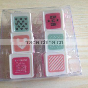 square creative plastic self inking stamp