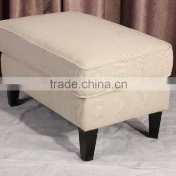 French antique style solid wooden frame upholstered stool ottoman