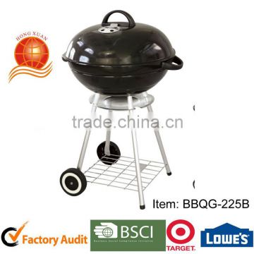 Trolley 22 Inch Apple Enamel Removable BBQ Grill with Wheel