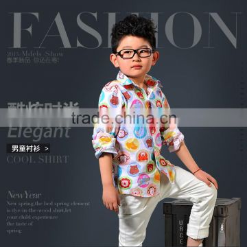 Overseas High Quality New Style Korean Fashion Printed Kids Polo Shirt For Boy