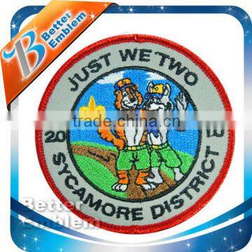 Hook and Loop Embroidered Badge for Saree