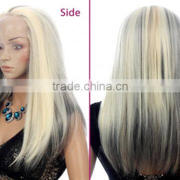 Whoesale Cheap Ponytail Lacefront Blonde Wig Ombre Synthetic Lace Front Wig photo-3