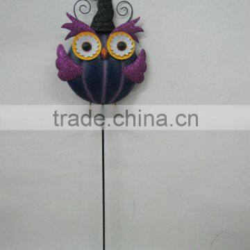 Halloween decorative metal owl garden stake