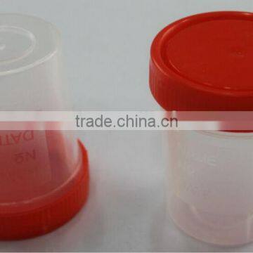 disposable 100ml urine container with screw cap
