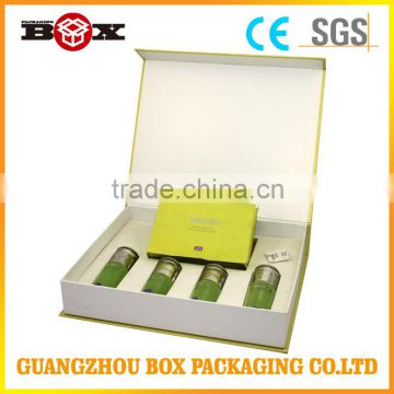 Green paper box for face cream with magnet