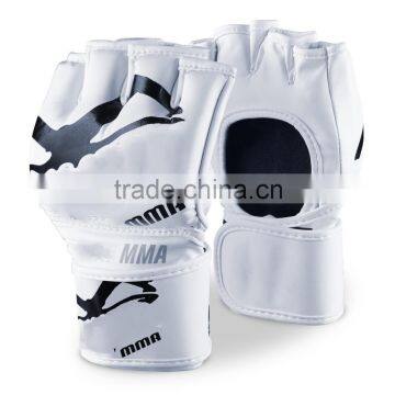 White Thai Glove MMA Grappling Glove Custom Printed MMA Glove, PAYPAL ACCEPTED