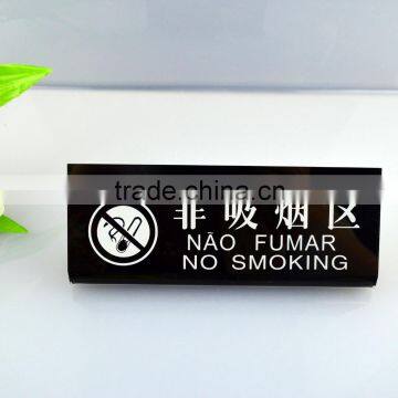 High quality black acrylic countertop notice board sign display