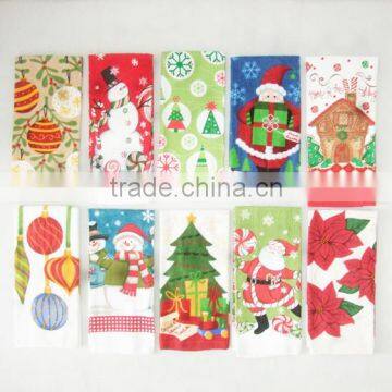 Christmas kitchen towel print cotton tea towel dish towel china supplier kitchen textiles buying in bulk wholesale