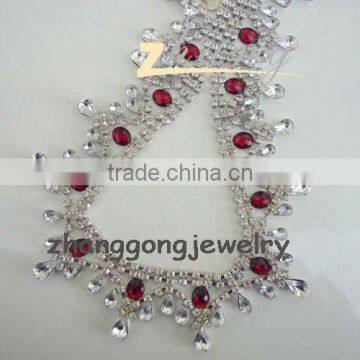 rhinestone flower lace trim for garment