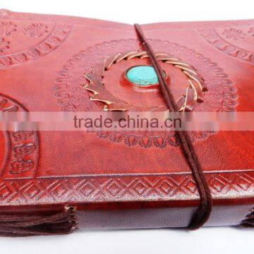 hand made leather journels/leather embossed diaries