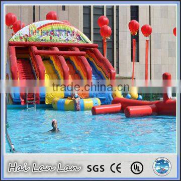 2015 hot sale german soccer banzai inflatable water slide on alibaba