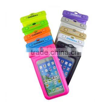 Customer Design Logo Cell Phone Waterproof Bag With String for Underwater Swimming