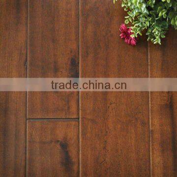 Handscraped Engineered Maple Wood Parket Flooring