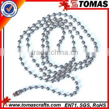 Guangzhou custom wholesale ball chain silver plated 2.4mm