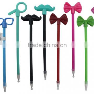 Yes Novelty plastic fancy pen/moustache/lips/glasses shape ball-point pen