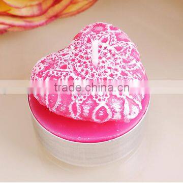 Wholesale Multi-color gift flameless scented heart shape wedding tealight candle