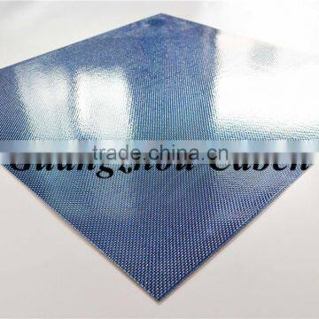 Best Selling Low Price Hybrid 3K Blue+silver Glossy Hybrid Fiberglass Sheet Made in Golden Supplier