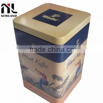 Coffee or tea plain metal tin boxes