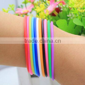 Rubber Custom Round Shape Silicone Bracelet