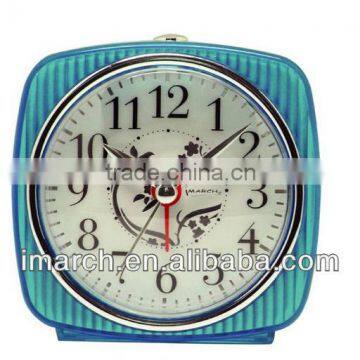 blue square shape clock,shining clock,table alarm clock