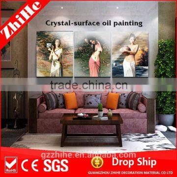 wholesale dropshipping sex chinese girl nude painting canvas oil painting decor home for living room