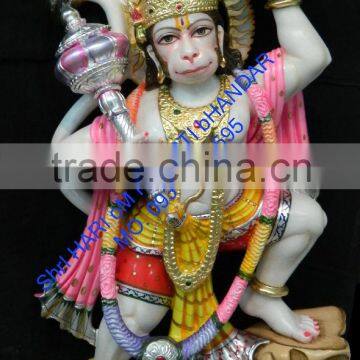 White Marble Lord Hanuman ji Statue