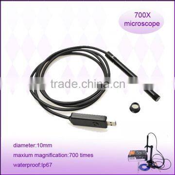 mini protable dia 10mm waterproof usb digital microscope pen camera