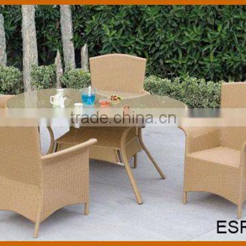 Patio Dining Table Chair Poly Rattan