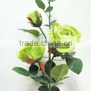 artificial rose spray 3heads YL673