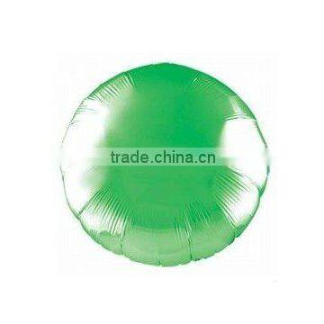 Green Circle Round Helium Mylar Balloon 18", 100 pcs/lot, Free Shipping