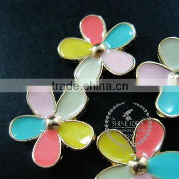 18mm Mix Color Flower Cabochon Setting Pendant Charm DIY Supplies Findings 1800147 photo-4