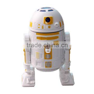 Cute robot cartoon led light mini bluetooth speaker with fm radio made in china