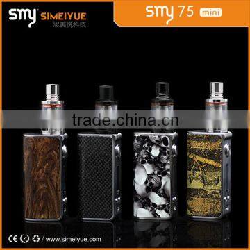 2016 Smoking e pipe smy 75w box mod electronic cigarette box mod smy75w temperature control box mod