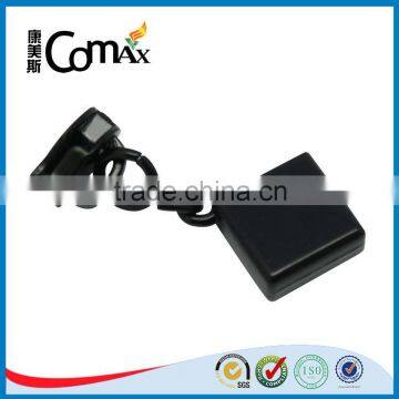 Black Leather Zipper Puller With Metal Slider photo-6