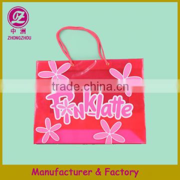 Frosted Clear rope handle plastic bag for shopping