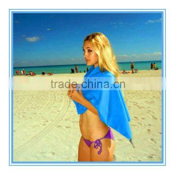 Blue color microfiber towel,microfiber suede towel,microfiber beach towel