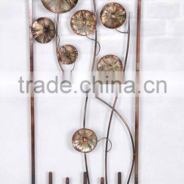 Fujian Anxi metal, wholesale craft home decor, wrought iron sculpture wall art, gold metal flower wall ornament