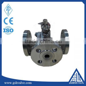 DN25 or 1 inch SS304 SS316 flanged connection 3 way Ball Valve