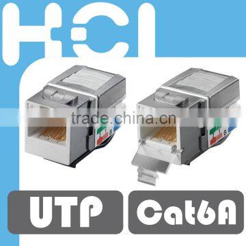 Network Solution Coated Category 6A ETL Certified RJ45 UTP Modular Keystone Jack