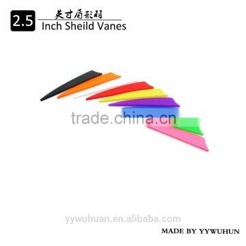 2.5inch shield arrow vane, fletching with different colors of arrow vanes