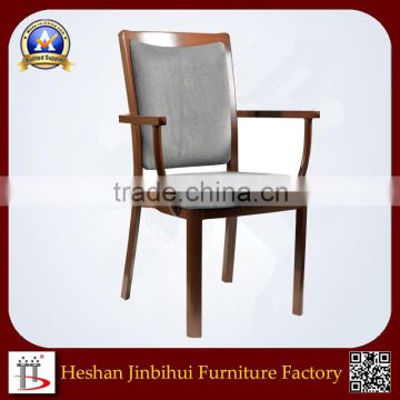 wooden Armrest Dining Chair for restaurant and hotel