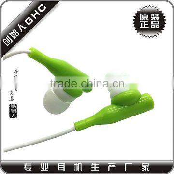 popular plastic cartoon earphone with various style for promotion gift