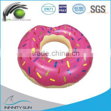 popular water inflatable OEM pool pvc inflatable donut swimming ring